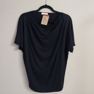 Elegant Black Drape Top